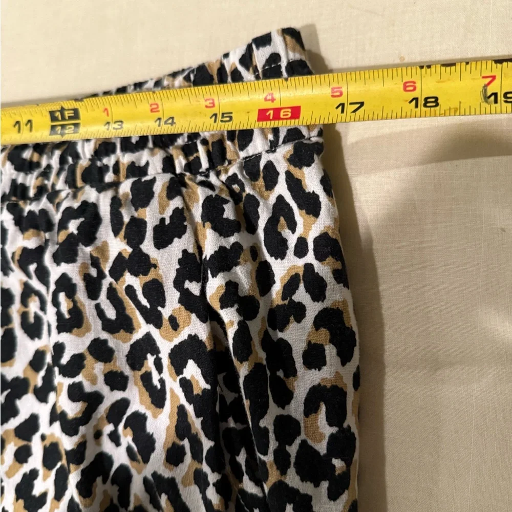 J. Crew , Leopard Print pull on cotton blend Ankle Pants, Size 12